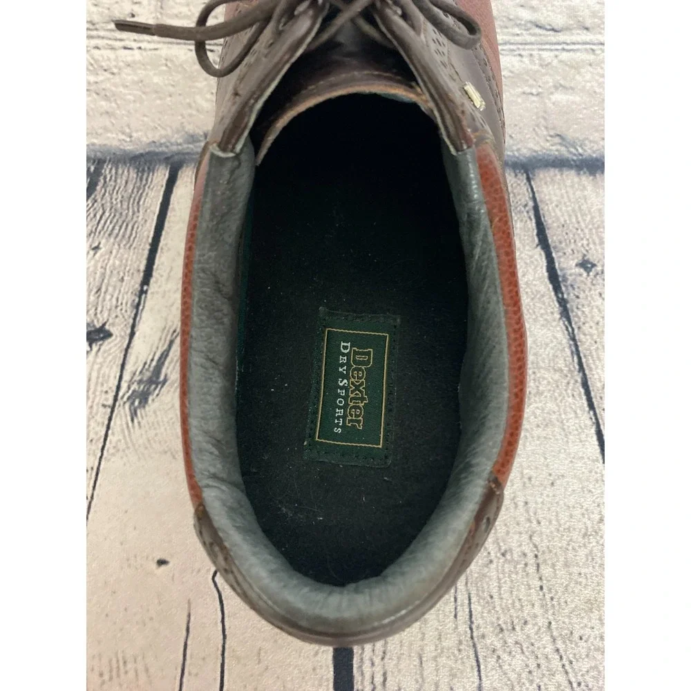 Vintage Dexter Saddle Shoes Mens 9.5M Brown‎ Two-Tone Leather Golf Oxfords USA